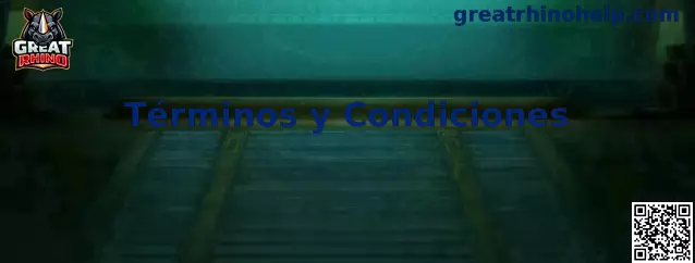 Términos y Condiciones de Great Rhino